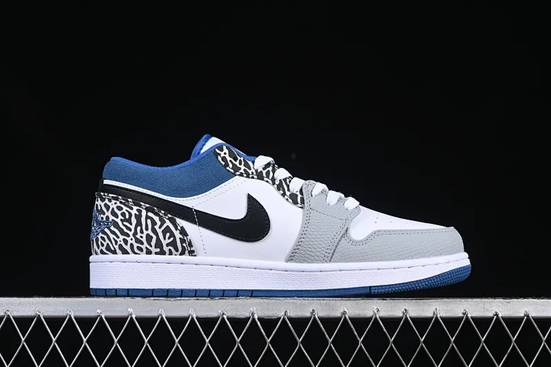 All categories Air Jordan Jordan series basketball shoes Air Jordan 1 Low Air Jordan 1 Low "True Blue" AJ1 Joe 1 burst white and blue color low-top basketball shoes DM1199-140